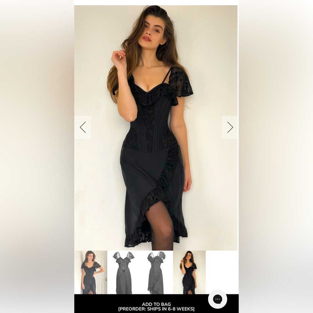 Evening Black Corset Dress